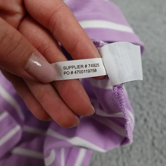 VTG Polo Golf Ralph Lauren Performance Shirt Mens Medium Purple Striped Polo - Picture 9 of 11